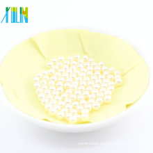 Wholesale round shape ABS pearls pearls white plastic loose abs pearl beads with hole